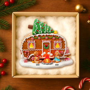 Personalized Gifts For Gingerbread Couple Christmas Wooden Ornament 03pgtn190825 - Ornament - GoDuckee
