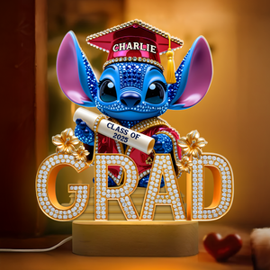 Graduation Led light With Oval Base - Personalized Gifts For Graduates 01napu050525 - Led Night Light - GoDuckee