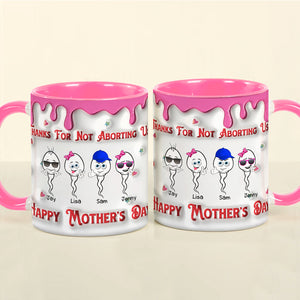 Personalized Gifts For Mom Coffee Mug Thanks For Not Aborting Us 01OHMH050324 - Coffee Mugs - GoDuckee
