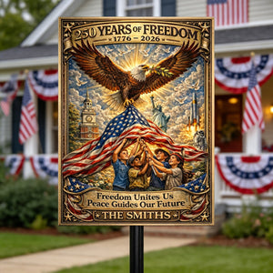 America 250th Anniversary Metal Sign - Personalized Gifts For Patriots 02tytn110326 - Metal Signs - GoDuckee