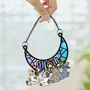 Personalized Gifts For Cat Lovers Suncatcher Window Hanging Ornament 06qhqn250424 - Ornaments - GoDuckee