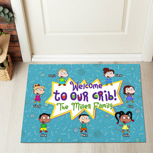 Personalized Gift For Family Welcome To Our Crib 01NAHN190124TM - Doormats - GoDuckee