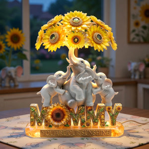 Sunshine Elephant Mom Light Box - Personalized Gift For Moms 03TYLU130426 - Light Box - GoDuckee