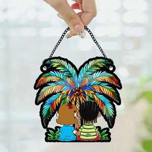 Personalized Gifts For Couple Suncatcher Ornament Summer Couple 02KAQN261224HG - Ornament - GoDuckee