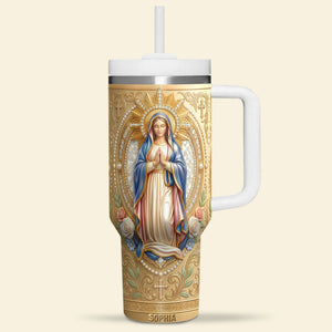 Virgin Mary Tumbler - Personalized Gifts For Christian Tumbler 01NAQN130226 - Tumbler Cup - GoDuckee