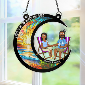 Personalized Gifts For Couple Window Hanging Suncatcher Ornament 03topu110225hg - Ornament - GoDuckee