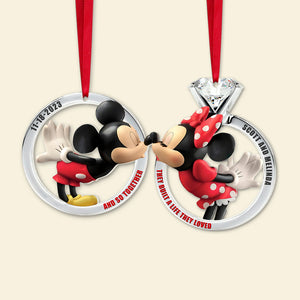 Set Of 2 Personalized Ornaments For Couple, PW-03QHTN161023, Christmas Gift, Anniversary Gift Ideas - Ornament - GoDuckee