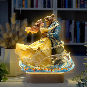 Cartoon Couple Led Light - Personalized Gifts For Couple 04tgtn290525 - Led Night Light - GoDuckee