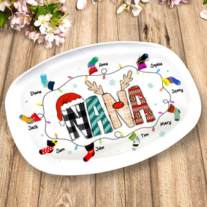 Happy Family Socks, Personalized Resin Plate, Gifts For Family 04NATN241023 - Resin Plate - GoDuckee