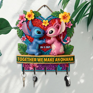 Couple Together Wood Key Hanger 03qhpu220525 - Personalized Gifts For Couple - Wood Sign - GoDuckee