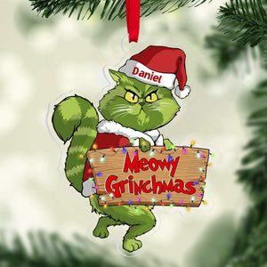 Green Cat - Stolen Christmas 03TODT081123 Personalized Ornament, Christmas Gifts - Ornament - GoDuckee