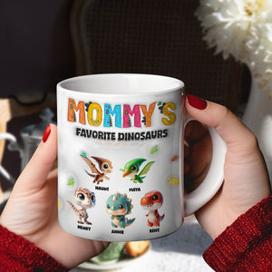 Personalized Gifts For Mom Coffee Mug Adorable Dinosaurs 02KALU060225 - Coffee Mug - GoDuckee