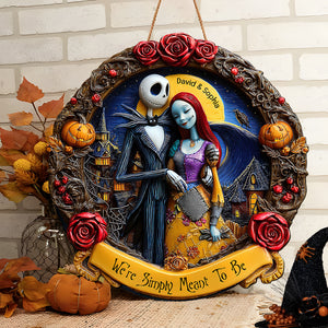 Horror Couple Wood Sign - Personalized Gifts For Couple Wood Sign 02tgqn300525 - Wood Sign - GoDuckee