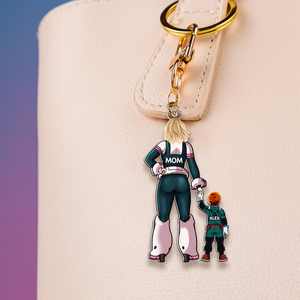 Personalized Gifts For Mom Keychain Anime Mom And Kids 03QHHU200225HH - Keychains - GoDuckee