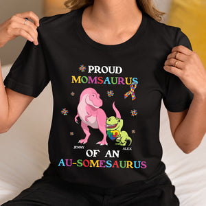 Personalized Gifts For Autism Mom Shirt Proud Momsaurus 05KAMH260225 - Shirts - GoDuckee