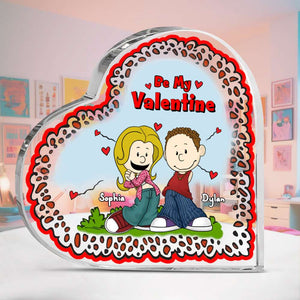 Personalized Gifts For Couples Valentine Heart Plaque Y2K Style Couples 05KALU060125HG - Shaped Plaques - GoDuckee