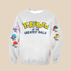 Nana Of The Greatest Balls, Personalized Family Shirt, 3D AOP Shirt 3DAP-01OHTN190923-02, Gift For Grandma, Gift For Mom - AOP Products - GoDuckee