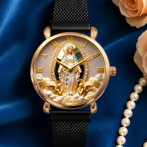 Virgin Mary Mesh Strap Quartz Watch – Personalized Gifts For Christian 04tgqn090126 - Quartz Watch - GoDuckee