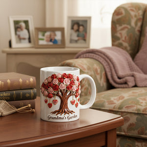 Family Heart Coffee Mug - Personalized Gifts For Grandma 04OHDT311225 - Coffee Mug - GoDuckee