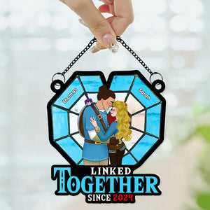 Personalized Gifts For Couple Suncatcher Ornament 03kaqn030125hg - Ornament - GoDuckee