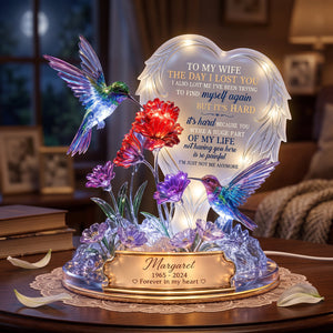 A Part In Heaven Hummingbird Couple Light Box, Personalized Keepsake To Remember The Departed One 01qhta180726 - Light Box - GoDuckee