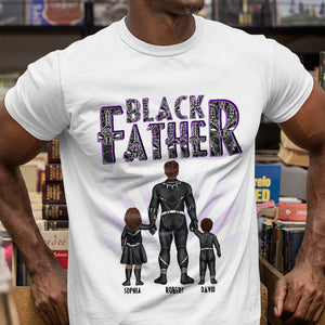 Personalized Dad Shirt Black Father, Gift For Dad T-shirt-06QHQN280323TM - Shirts - GoDuckee