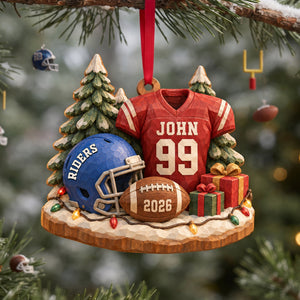 Tackle Season Wood Effect Ornament, Personalized Gifts For Sport Lovers 02qhlu141026 - Ornament - GoDuckee
