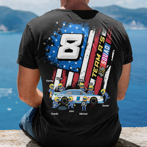 Racing Support Team Personalized Shirt, Star And Stripes Racing Shirt Gift For Racing Lovers 04hthn190623 - Shirts - GoDuckee