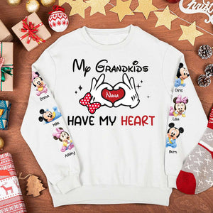 My Grandkids Have My Heart, Gift For Family, Personalized Shirt, Cartoon Mouse Kid Shirt, Christmas Gift 01OHHN201023 - AOP Products - GoDuckee