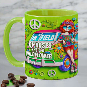 Personalized Gifts For Her Accent Mug, Hippie Style 02TGLU161224 - Coffee Mug - GoDuckee