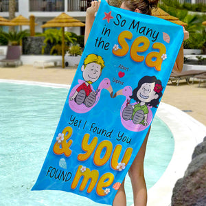 Personalized Gifts For Couple Beach Towel 01kaqn100125pa - Beach Towel - GoDuckee