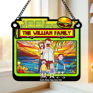 Personalized Gifts For Family Suncatcher Ornament Happy Family 01ACDT100225HG - Ornament - GoDuckee