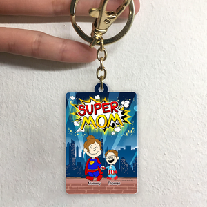 Personalized Gifts For Mom Keychain 03topu200325pa Super Mom - Keychains - GoDuckee