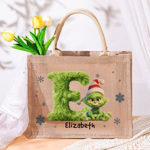 Custom Alphabet Letters Gifts For Fans Jute Tote Bag 01kaqn161124 - Jute Tote Bag - GoDuckee