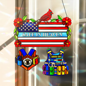 Police Heaven Cardinal Suncatcher - Personalized Gifts For Loved Ones 04ohta050925 - Ornament - GoDuckee