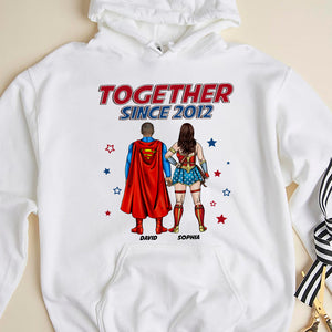 Couple Together Since Personalized Couple Shirt T-shirt-03HUTN150623TM - Shirts - GoDuckee