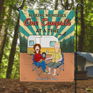 Personalized Gifts For Camping Couple Garden Flag 01xqtn120225pa - Garden Flag - GoDuckee