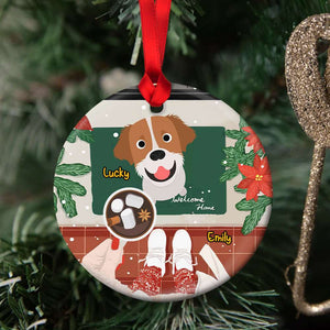 Gift For Dog Lover, Personalized Ornament, Christmas Dogs Ceramic Ornament, Christmas Gift 05QHHN110823 - Ornament - GoDuckee