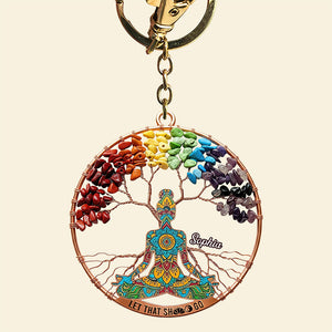 Spiritual Balance Keychain – Personalized Gifts For Yoga Lovers 03naqn130625 - Keychains - GoDuckee