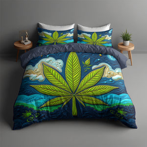 Cannabis Quilt Bedding Set 023hutn060225 - Blanket - GoDuckee