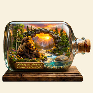 Mama Bear And Kids In Miniature Ecosystem Acrylic Plaque - Personalized Gifts For Mothers 01todt270426 - Shaped Plaques - GoDuckee