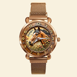 Personalized Gifts For Horse Lovers Mesh Strap Quartz Watch 05huqn230725 - Quartz Watch - GoDuckee