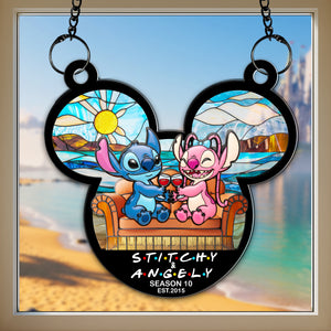 Tropical Space Couple Suncatcher - Personalized Anniversary Gifts For Couple 04OHLU080725 - Ornament - GoDuckee