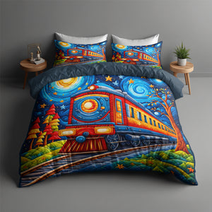Personalized Gifts For Train Lovers Quilt Bed Set 02katn230125 - Blanket - GoDuckee