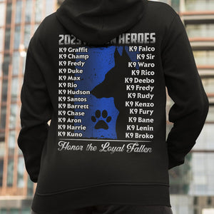 Gifts For Dog Lovers Shirt Honoring 2023 Fallen Heroes K9 Police Dogs - 2D Shirts - GoDuckee