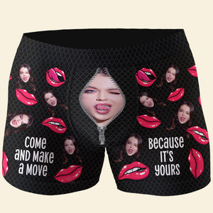 Come And Make A Move Because It's Yours, Personalized Boxer, Gifts For Him - Boxer Briefs - GoDuckee