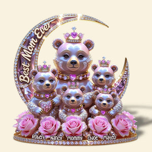 Bear Mom Acrylic Plaque Personalized Gifts For Mom 01TGDT240425 - Shaped Plaques - GoDuckee