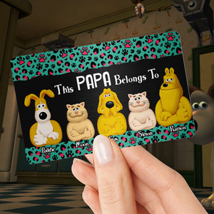 Personalized Gifts For Dad Aluminum Wallet Card Dad With Furry Babies 02KALU210125PA - Wallet Card - GoDuckee