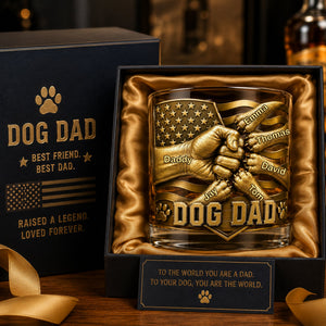 Dog Dad Drinking Glass - Personalized Gifts For Dads 03nalu190526 - Glass - GoDuckee