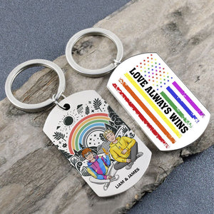 Personalized Gifts For LGBT Couple Keychain 01kapu210624hh - Keychains - GoDuckee